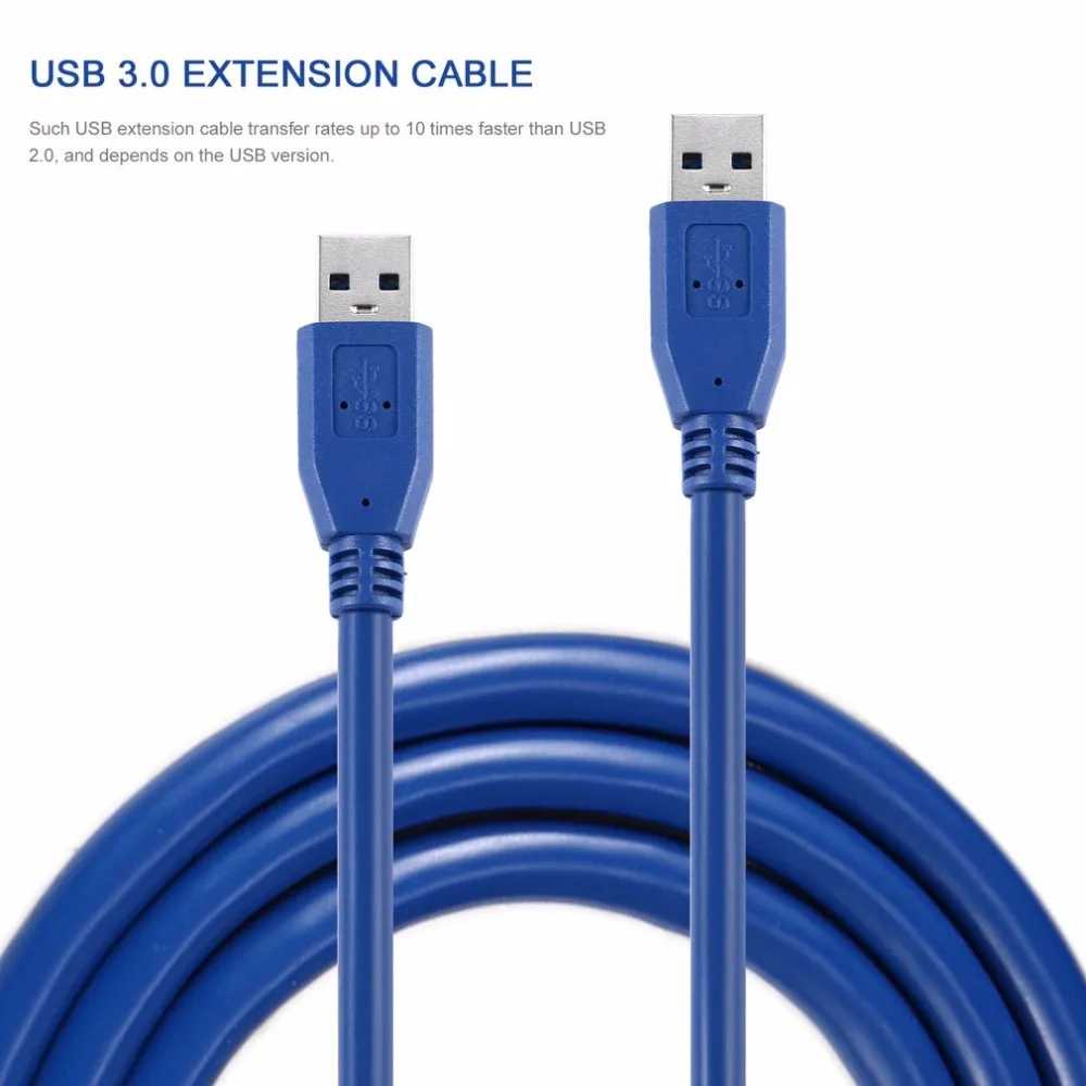Удлинительный Кабель USB 3 0 типа A папа к M/M M2M портативный синий однотонный