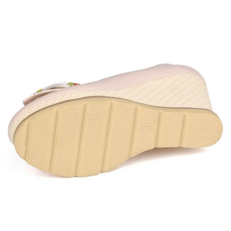 Женские туфли на танкетке TAOFFEN офисные с бантом и принтом размер 33 41|wedge pumps|pumps