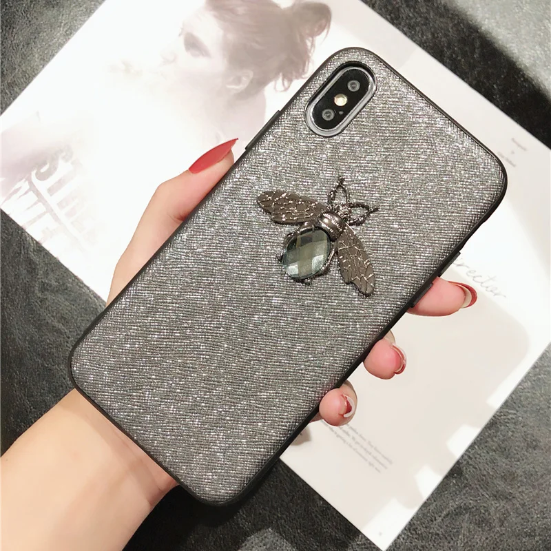 Модный чехол с алмазной Пчелой для huawei mate 20 10 P30 P20 Lite P10 Nova3i 4 блестящий чехол для Honor 8X10 V20 7A 7C Pro P Smart Plus