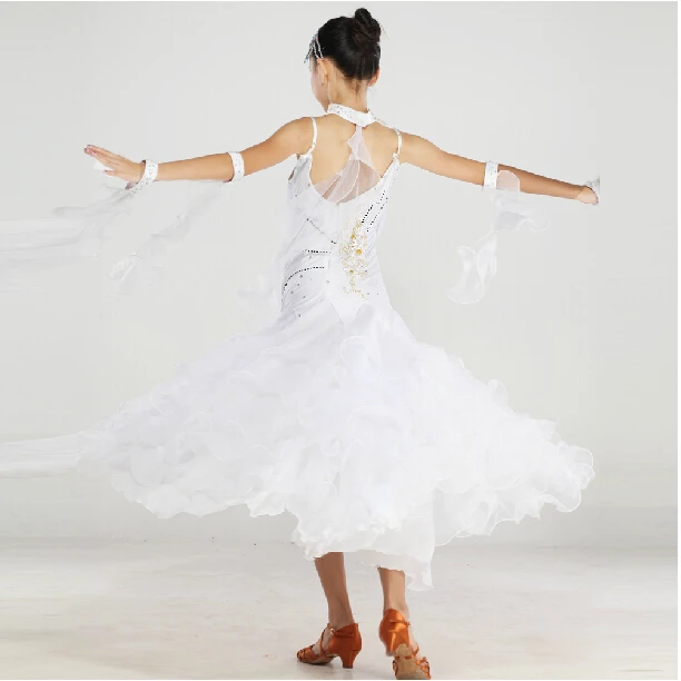 Новинка Высокое качество Детское платье для девочек Цвет розовый белый Вальс