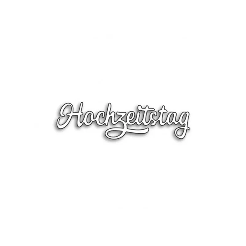 GJCrafts немецкие Hochzeitstag слова штампы для резки металла 2019 трафареты скрапбукинга