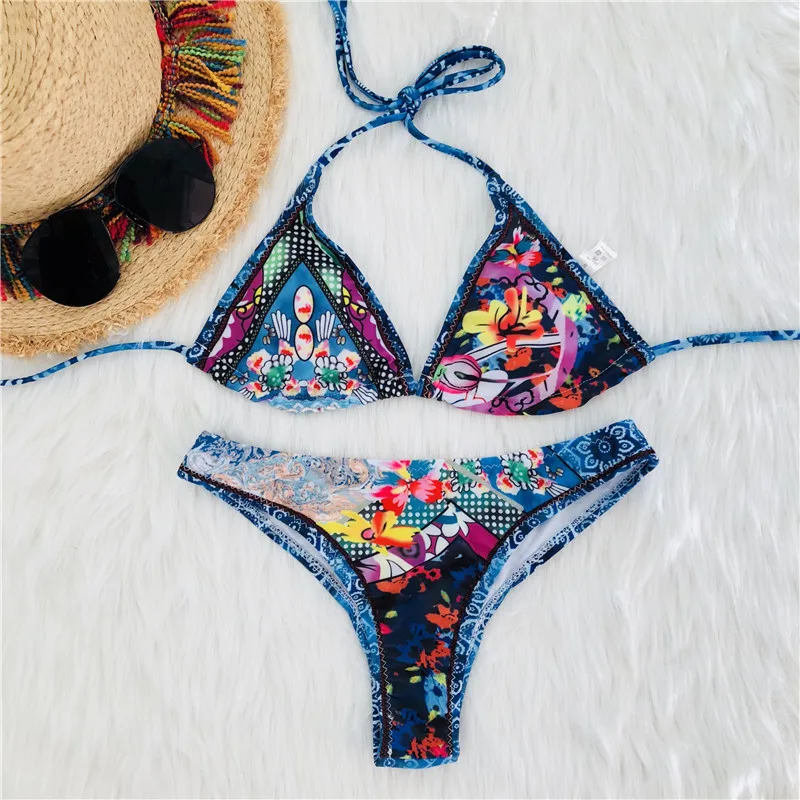 2019 женский микро бикини-стринги комплект бандо бюстгальтер стринги одежда для