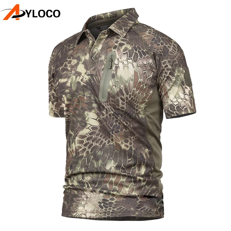 Мужская футболка быстросохнущая Армейская дышащая с отворотом|tshirt men|quick drymen tshirt |