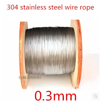 0.3mm Stainless Steel 304 Wire Rope / Fishing Extra-fine wire Mold 1*7 100Meter |