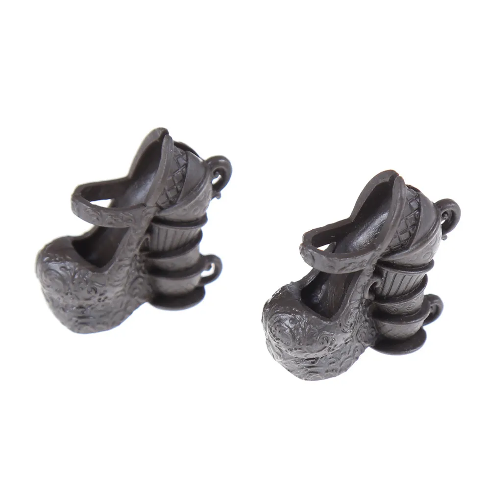 10 пар модных хрустальных туфель на высоком каблуке для куклы монстры красочные