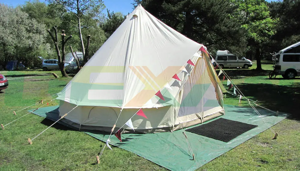 Бесплатная доставка! Водонепроницаемый 4 м колокол палатка хлопковая юрта холст