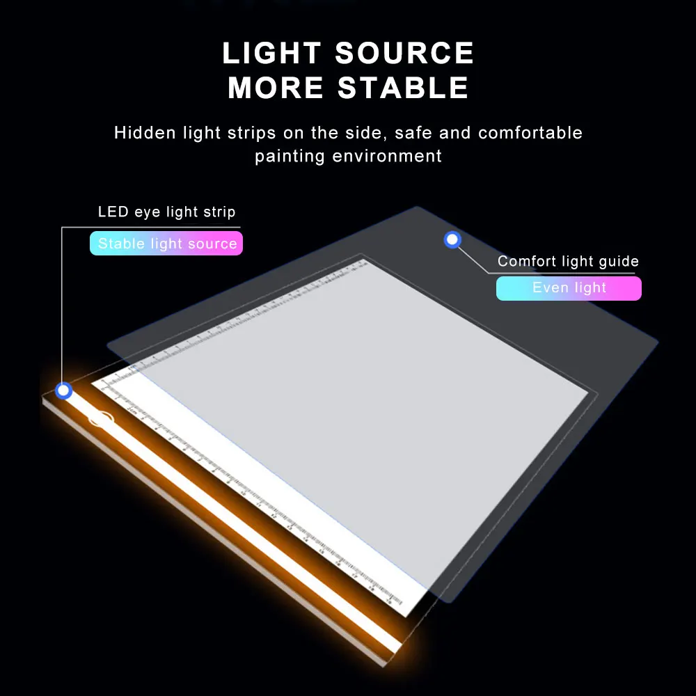 Portable Copy Board Sketching Tick Mark Drawing Tablet 5D DIY Diamond Ultra-Thin Tracing | Компьютеры и офис
