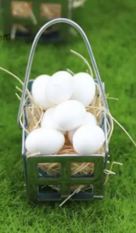 Миниатюры для кукольного домика-яйцо в корзине кукол. Миниатюрный домика | Дом и