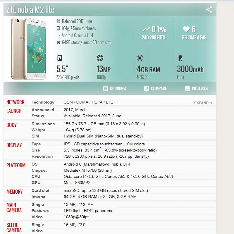 ЖК экран для ZTE Nubia M2 lite дисплей NX573J сборка сенсорный дигитайзер замена телефона