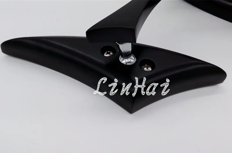 Универсальный мотоцикл черный алюминиевый конец треугольник боковые зеркала