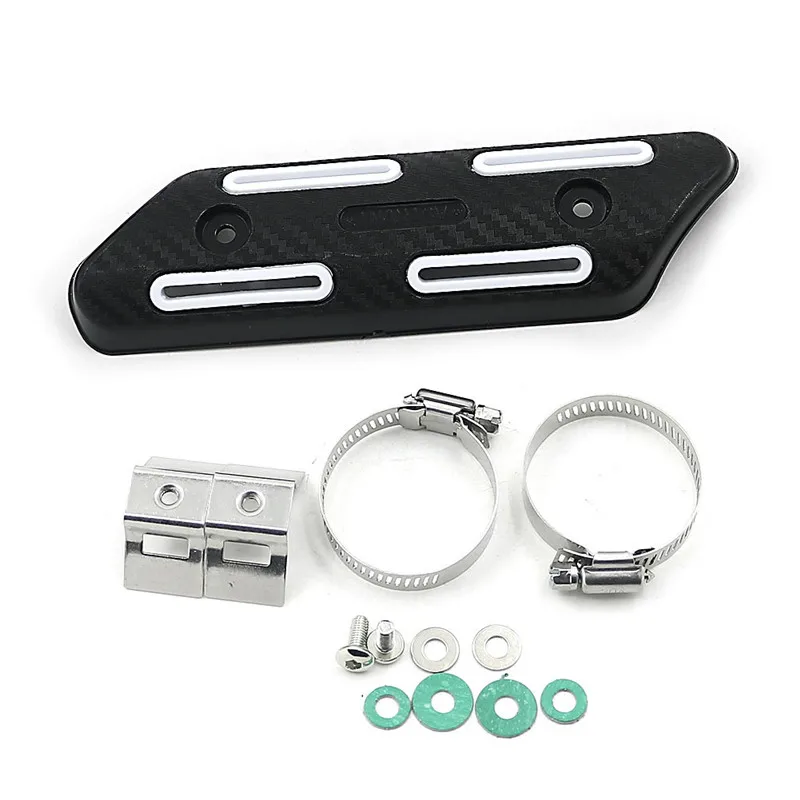 white Мотоцикл выхлопной тепловой щит Защитная крышка для KTM EXC SXF Honda CRF CB Yamaha YZF WR Kawasaki KXF KX Suzuki RM - Цвет: white