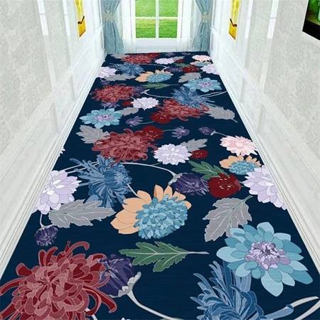 Carpet1 3D Цветочный Принт коридор 80*200 см Прихожая длинные ковры и коврики для спальни гостиной кухни для ванной нескользящие напольные коврики - Цвет: Carpet1
