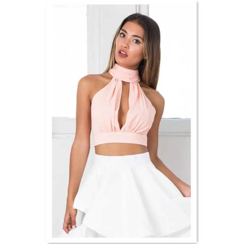 

2019 Women Sexy Slim Sleeveless Tank Tops Vest Women Summer Solid Color Crop Top Vest Women Clothing Tops lace Fashion New TS32