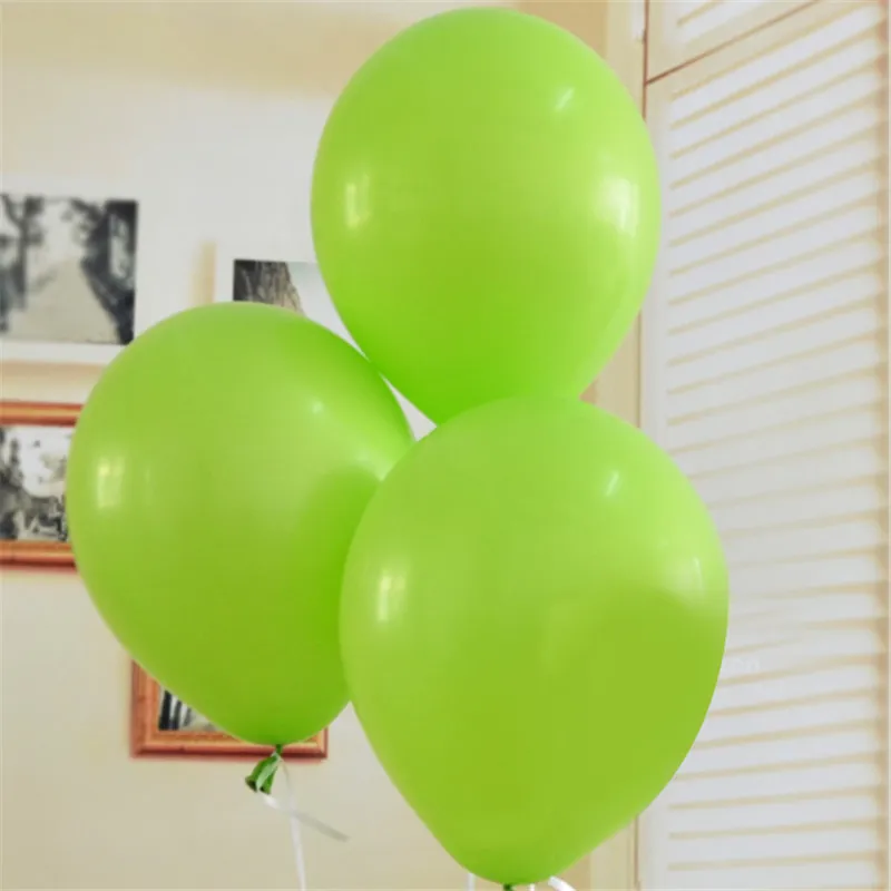 06 lime green 10 шт./пакет 1" Биоразлагаемые простые круглый латексный шарики, День подарков будущей матери день рождения свадьбы юбилей украшения - Цвет: 06 lime green