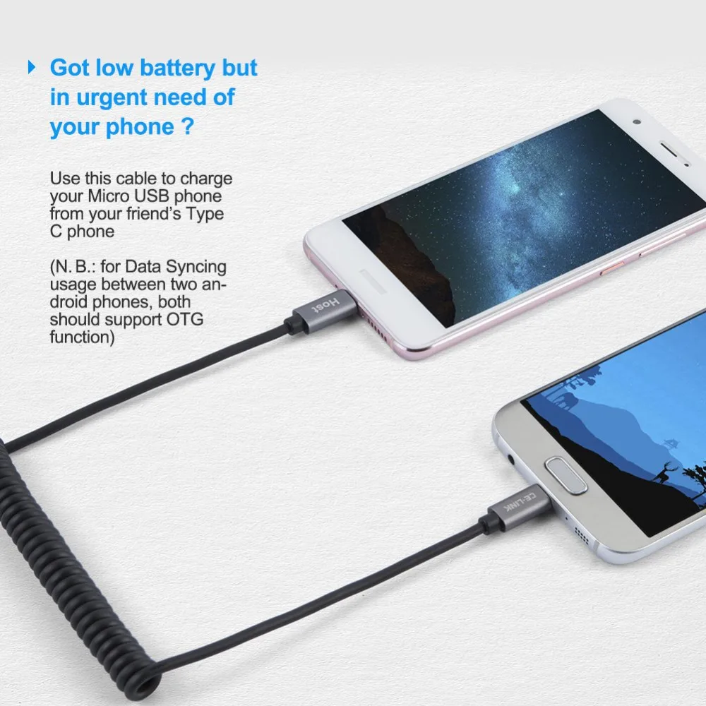 Кабель CableCreation с USB Type C на Micro кабель OTG для Macbook Pixel XL 2 Samsung Galaxy S9 Xiaomi Huawei|Кабели VGA| |