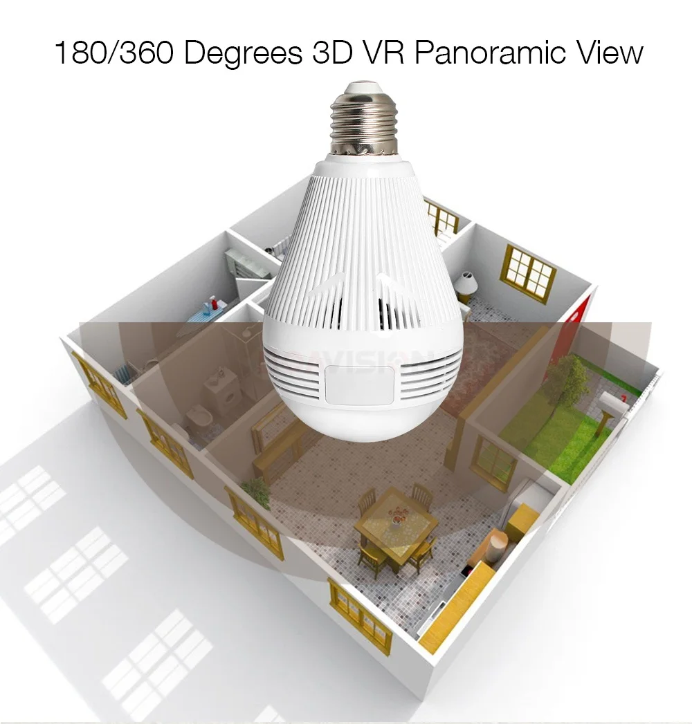960P 1080P Беспроводная панорамная IP 3D VR камера wifi 3MP 5MP лампочка светильник рыбий глаз камера наблюдения 360 градусов CCTV домашняя камера безопасности