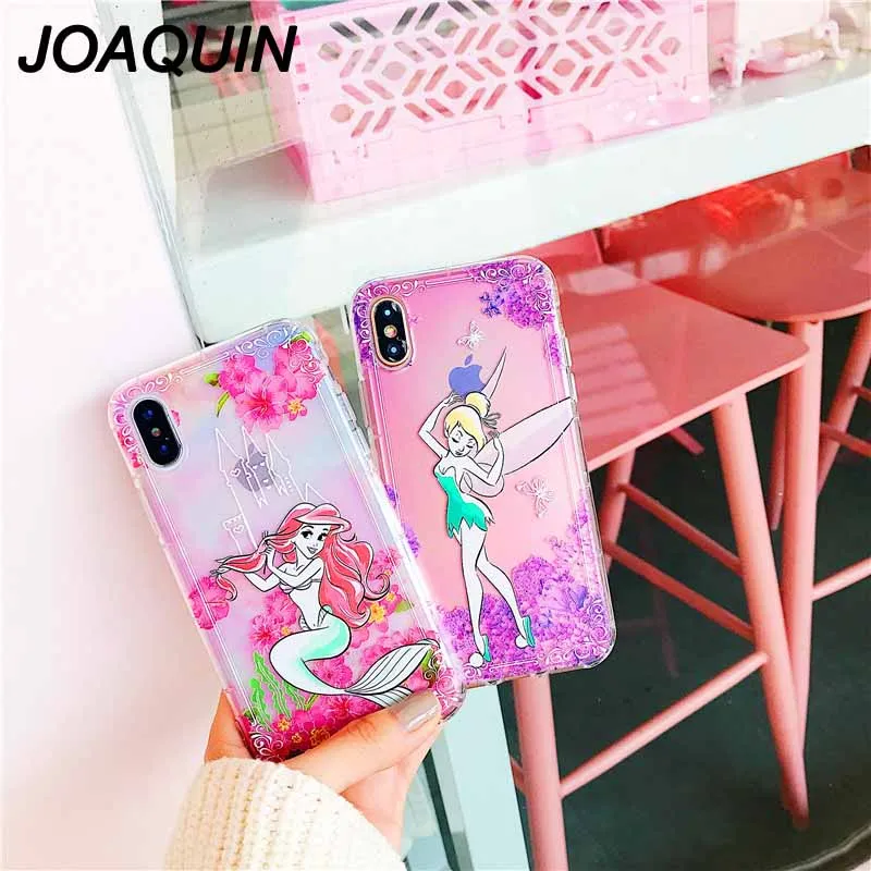 Cartoon Alice Ariel Jasmine The Flower Child Lunlun Soft silicone Coque Shell Phone Case for Apple iPhone 8 7 6 6S Plus X Cover |