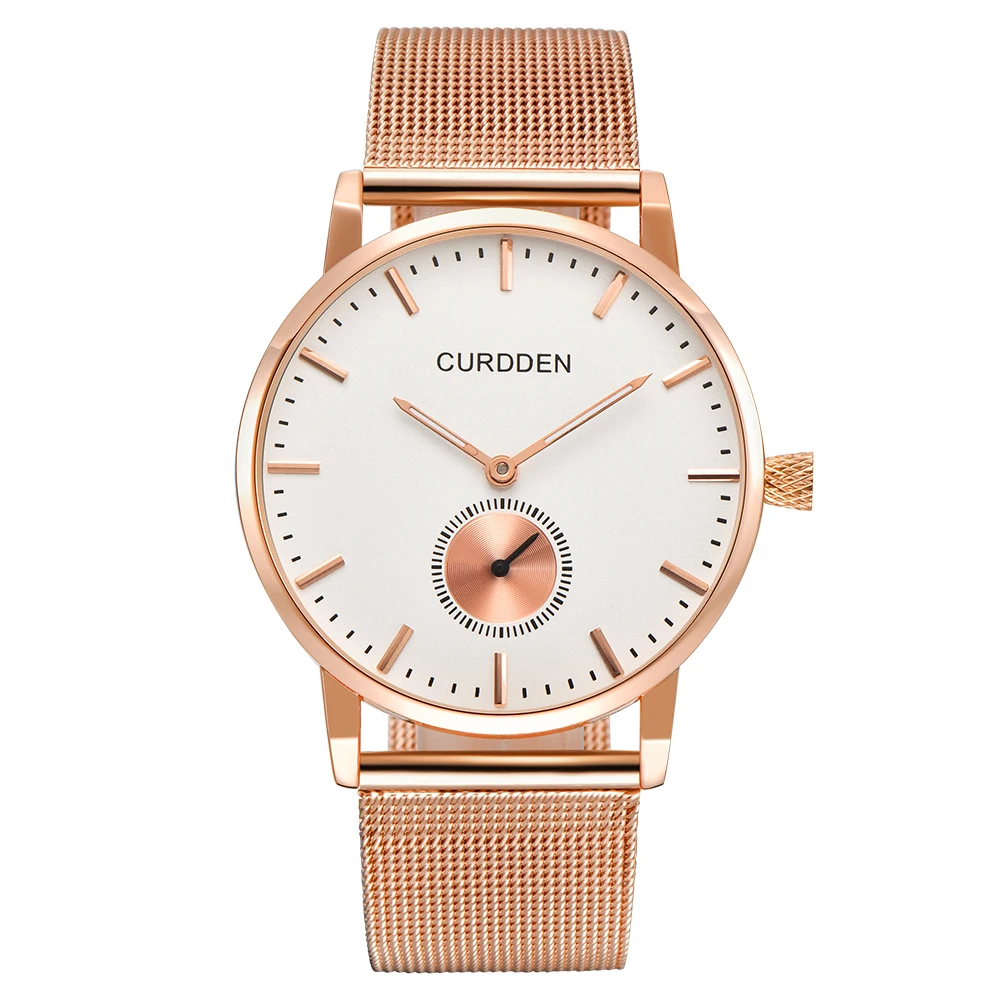 2020 Rose Gold Brand Luxury Watches Men Fashion Stainless Steel Waterproof Minimalist Quartz Watch Montres de Marque de Luxe curdden brand watches mens full steel gold chronograph watch men dual time waterproof digital watches montres de marque de luxe
