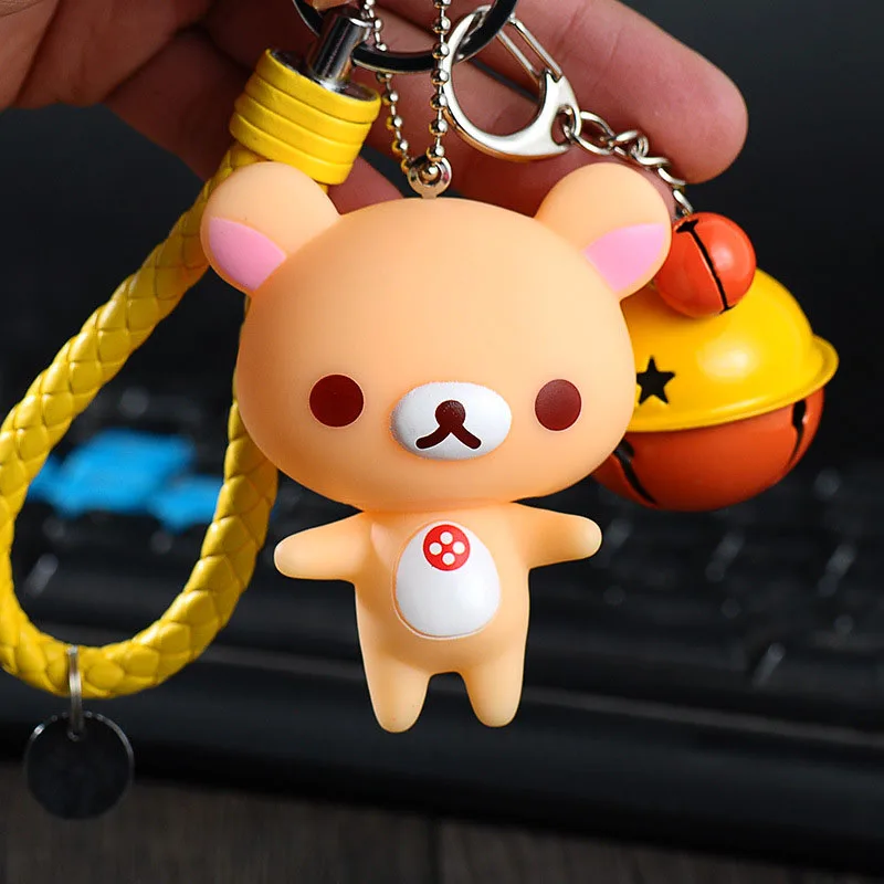Брелок для ключей Rilakkuma милый мультяшный Мишка брелок с подвеской в виде