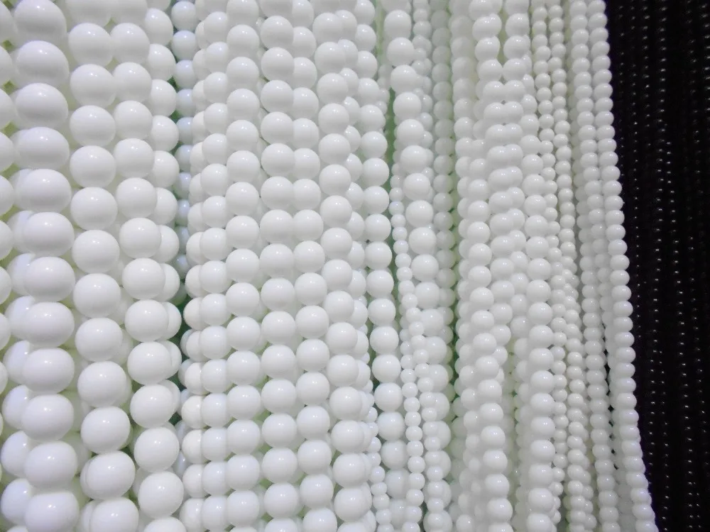 Матовые керамические бусины из белого камня натуральный камень микролит Круглый