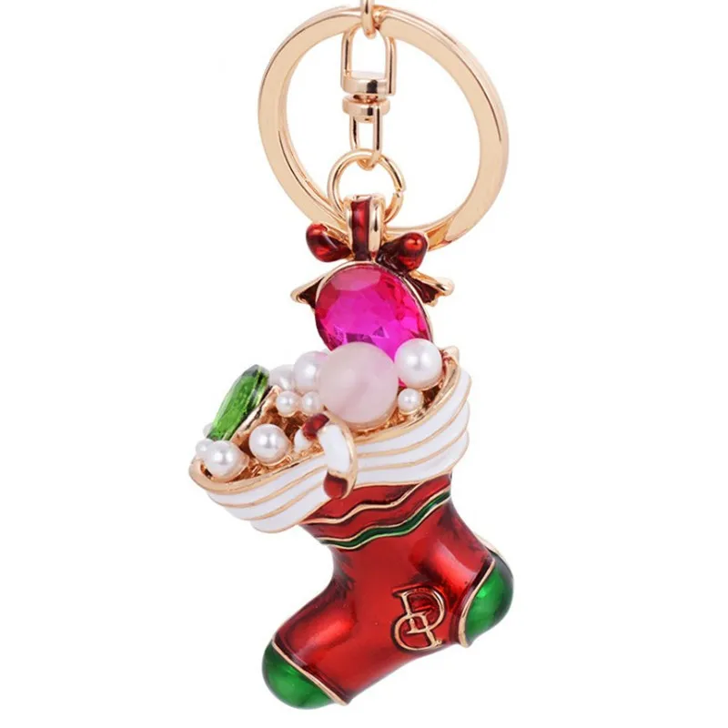 Новые творческие рождественские чулки Дизайн брелок модные Брелоки сумка