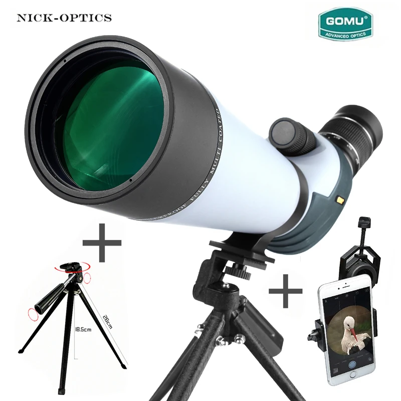 Gomu 20-60x80 мощный монокулярный телескоп с увеличением водостойкий