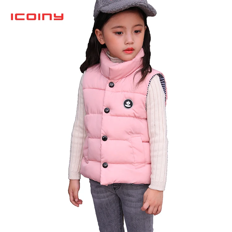 Детский жилет для мальчиков и девочек плотный зимний с воротником стойкой