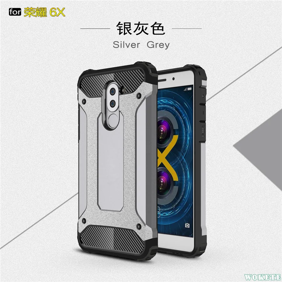 For Honor 6X Diamond Armor Hybrid PC shockproof Rugged Rubber Case for Huawei / Mate 9 Lite 5.5&quot TPU Hard Back Cover |