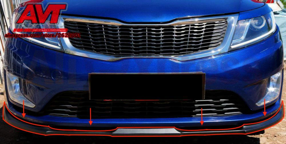 Аэродинамический разделитель панели на передний бампер для Kia Rio 3 2011 2012 2014