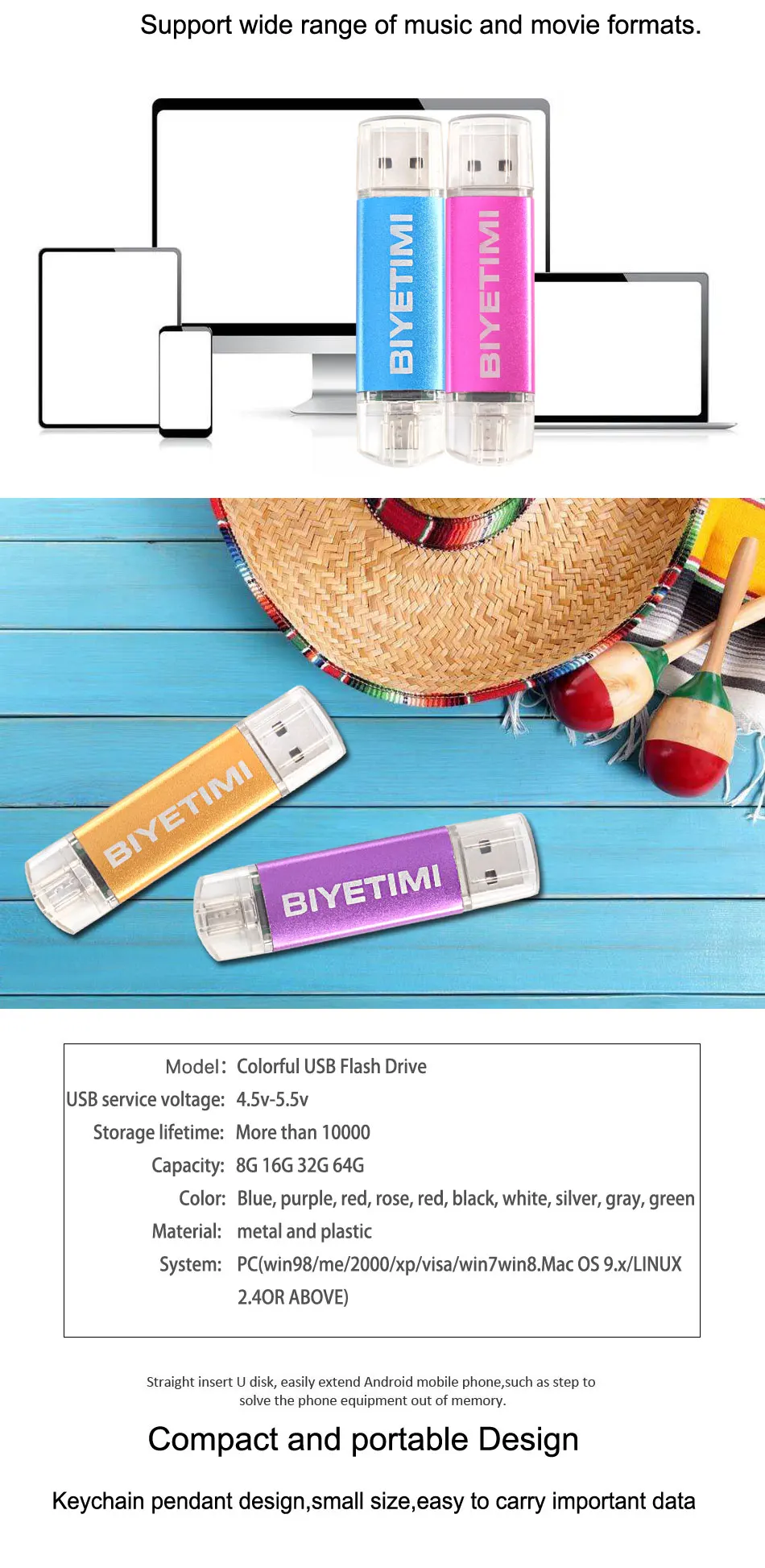 Новое поступление otg Usb флэш-накопитель смартфон 8 ГБ 16 ГБ 32 ГБ память Usb палка 2,0 ручка-накопитель Флешка для P