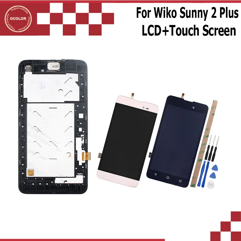 Ocolor для Wiko Sunny 2 Plus ЖК дисплей и сенсорный экран + рамка Аксессуары мобильных