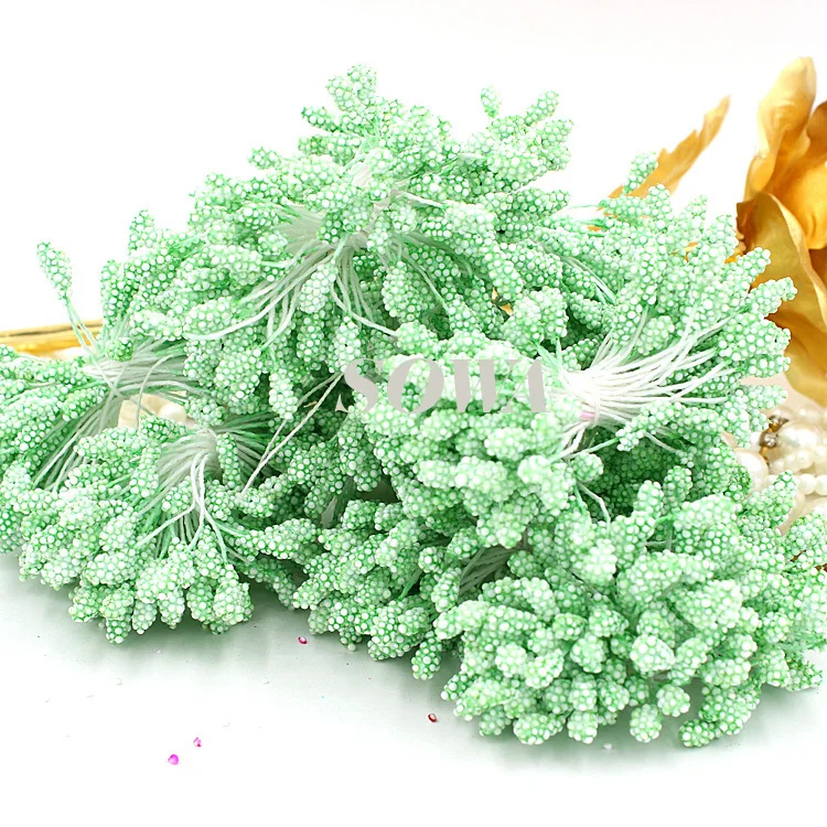 

Free Shipping New Arrival 800pcs/Lot 5mm Light Green Foam Flower Stamen Pistil Cake Decoration Craft DIY Hot Sales