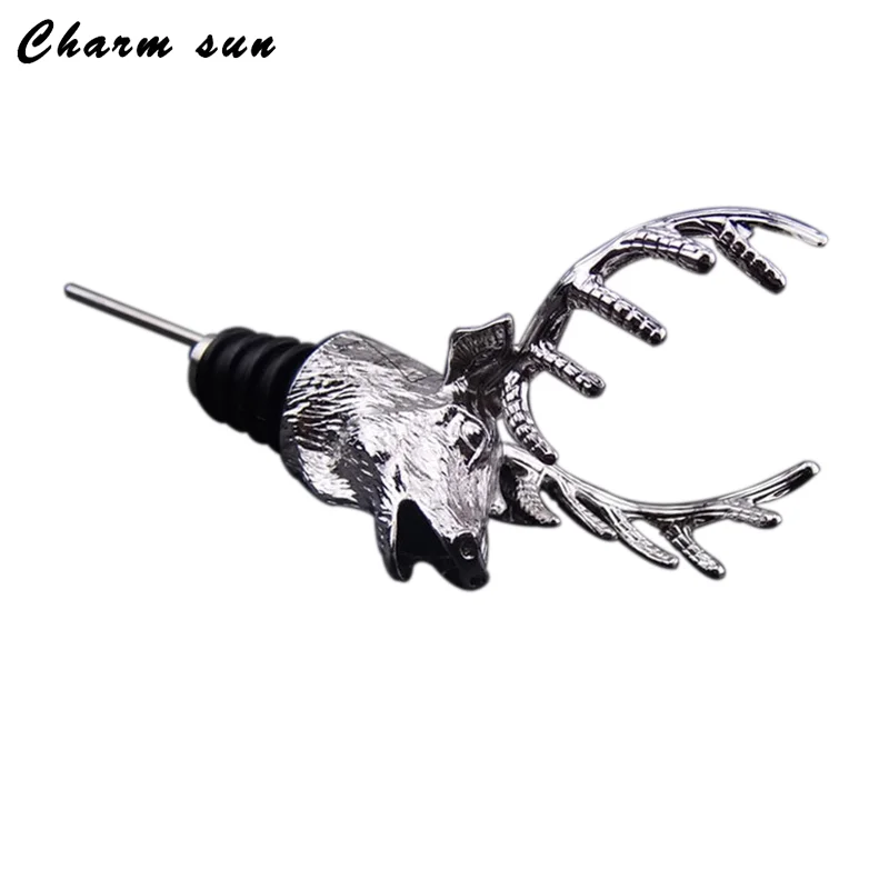 Голова оленя красное вино бутылка Корк Pourer Фиксаторы проснуться устройства