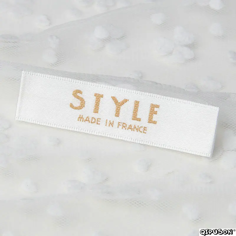 DH004 custom logo brand name woven clothing labels tags customized clothes garment etiquetas main label tag for | Дом и сад