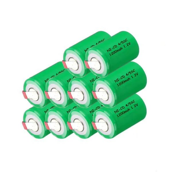 12 штук в партии! Полная мощность маленький размер батарея ni-cd 4/5sc 1200mah аккумулятор 1,2 v 4/5 подводная лодка c 1200 мАч-гидридных и никель-кадмиевых типов аккумуляторов батареи