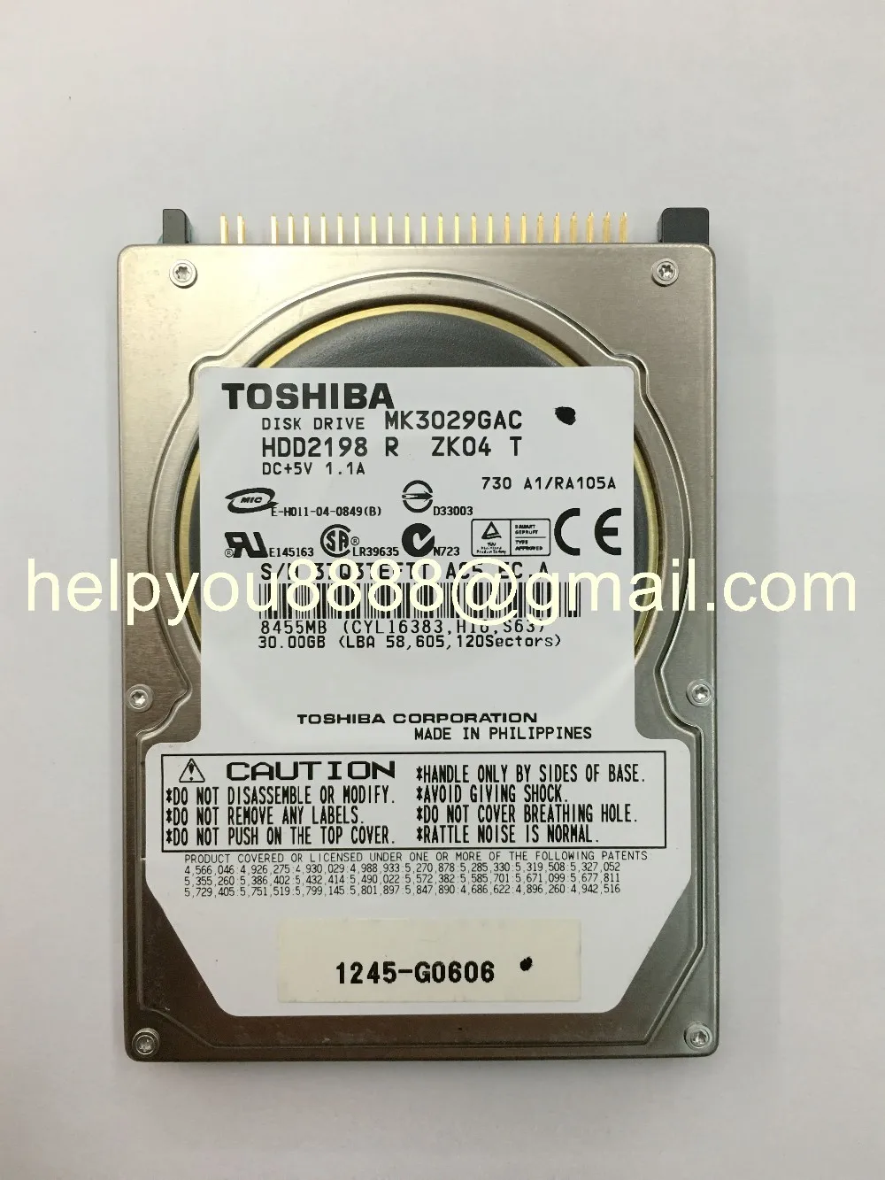 TOS-HIBA диск MK3029GAC жесткий 30GB HDD2198 DC + 5V 1.1A 8455MB для Chrysler HDD alpine car navigaiton audio System |