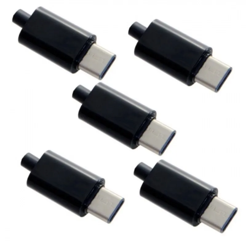5 комплектов сделай сам 24 контакта USB 3 1 Тип C Штекерный разъем типа SMT с мм взрослая