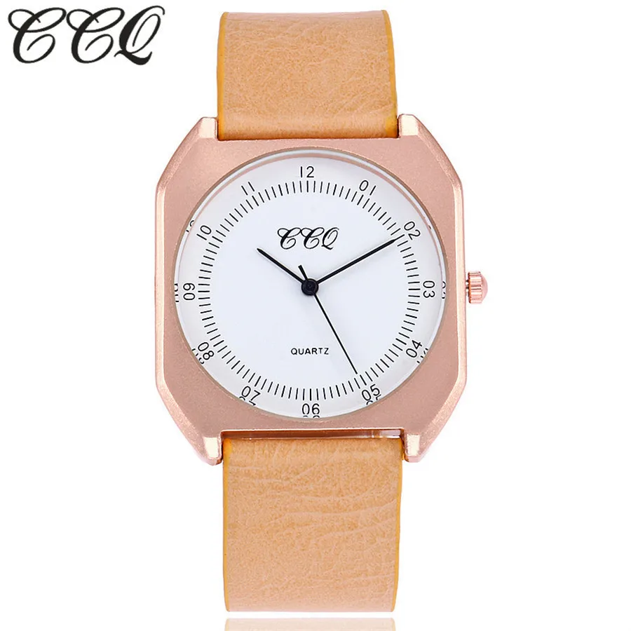Часы наручные CCQ мужские и женские брендовые Модные Простые Роскошные Кварцевые