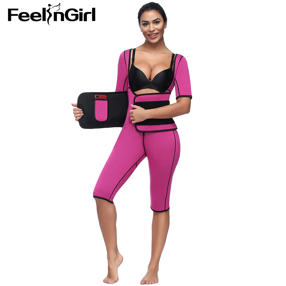 FeelinGirl костюм для сауны неопреновое утягивающее белье Боди похудения потеря