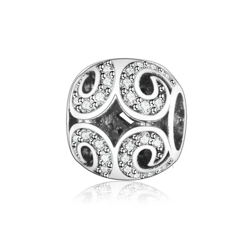 Подходит для оригинальных браслетов Pandora DIY Ювелирные изделия Осенняя коллекция ромашки ажурные шармы 925 пробы серебряные бусины в виде цветка - Цвет: A18