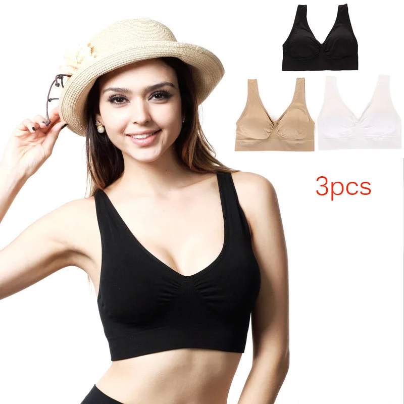 3 шт./компл. сексуальный бюстгальтер с прокладками бесшовное белье Push Up Bra женщина