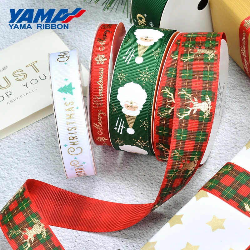 YAMA 9 16 25 мм Широкий корсаж Рождественская лента 3/8 ярдов/рулон 5/8 1 дюйм ленты для