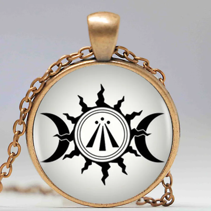 Awen кельтский друидов символ подвеской Триединая Луна и солнце ожерелье с фото