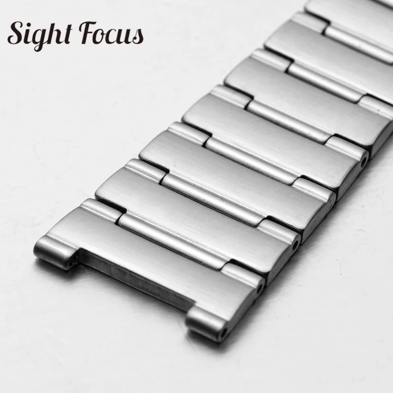 16 мм 23 зазубренный конец из нержавеющей стали сменный ремешок для Омега