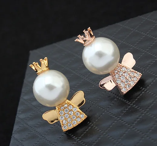 Милый Ангел мультфильм брошь высокого класса ручной работы AAA циркон свитер