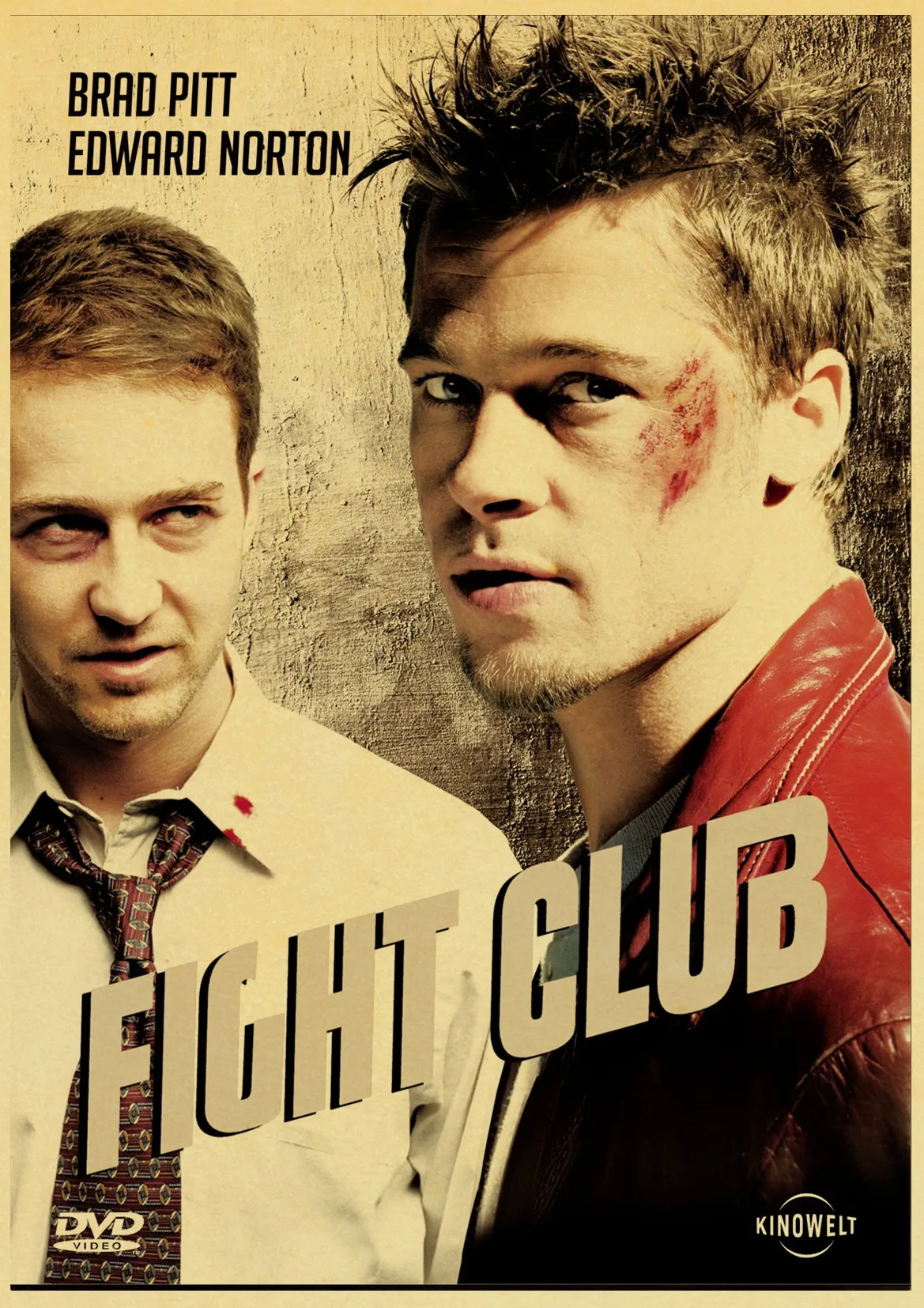 W043 Брэд Питт фильм Бойцовский клуб Винтаж Бумага плакат настенная живопись украшение дома 42X30 см 30X21 см - Цвет: W043
