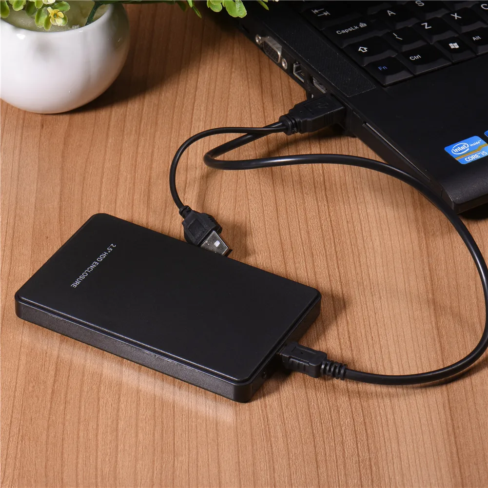 Белый Внешний корпус для жесткого диска USB2.0 Sata портативный чехол 2," дюймовый жесткий диск с usb-кабелем высокого качества