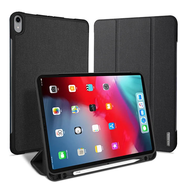 Black Смарт чехол для iPad Pro 11 DUX DUCIS из искусственной кожи флип чехол для Apple iPad Pro 11 дюймов выпуск с карандашом чехол с зажимом - Цвет: Black