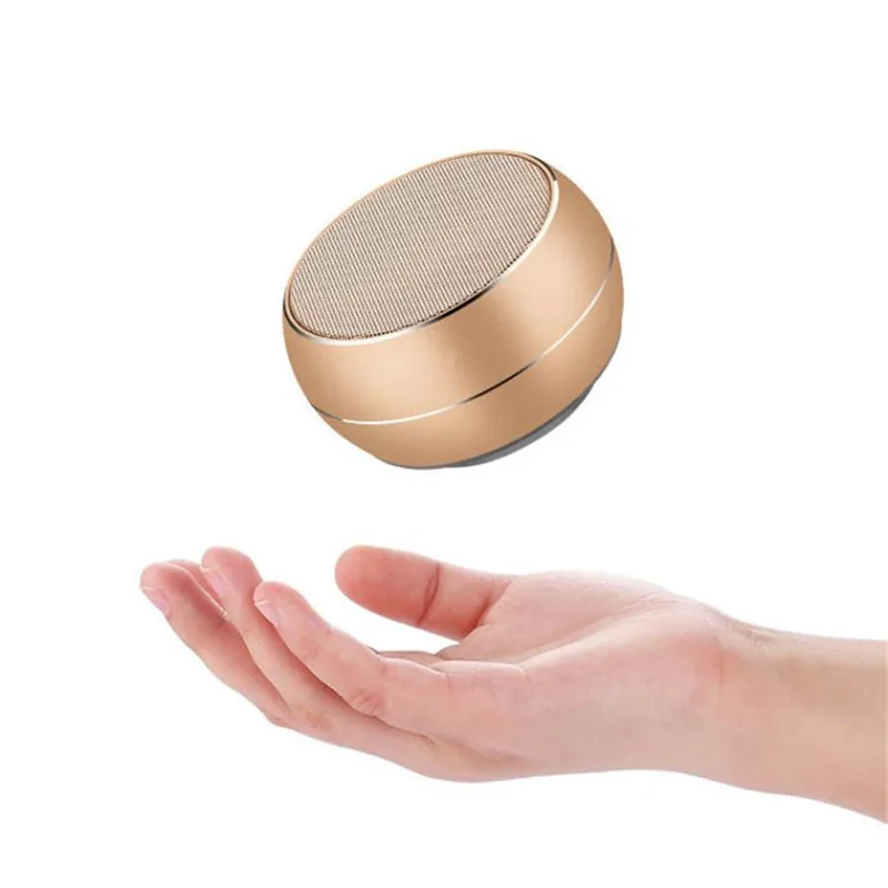 Маленькая bluetooth колонка мини сабвуфер металлическая музыкальная беспроводная