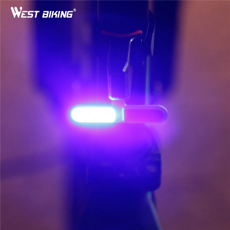 WEST BIKING Водонепроницаемый Велоспорт Хвост светильник USB Перезаряжаемые супер